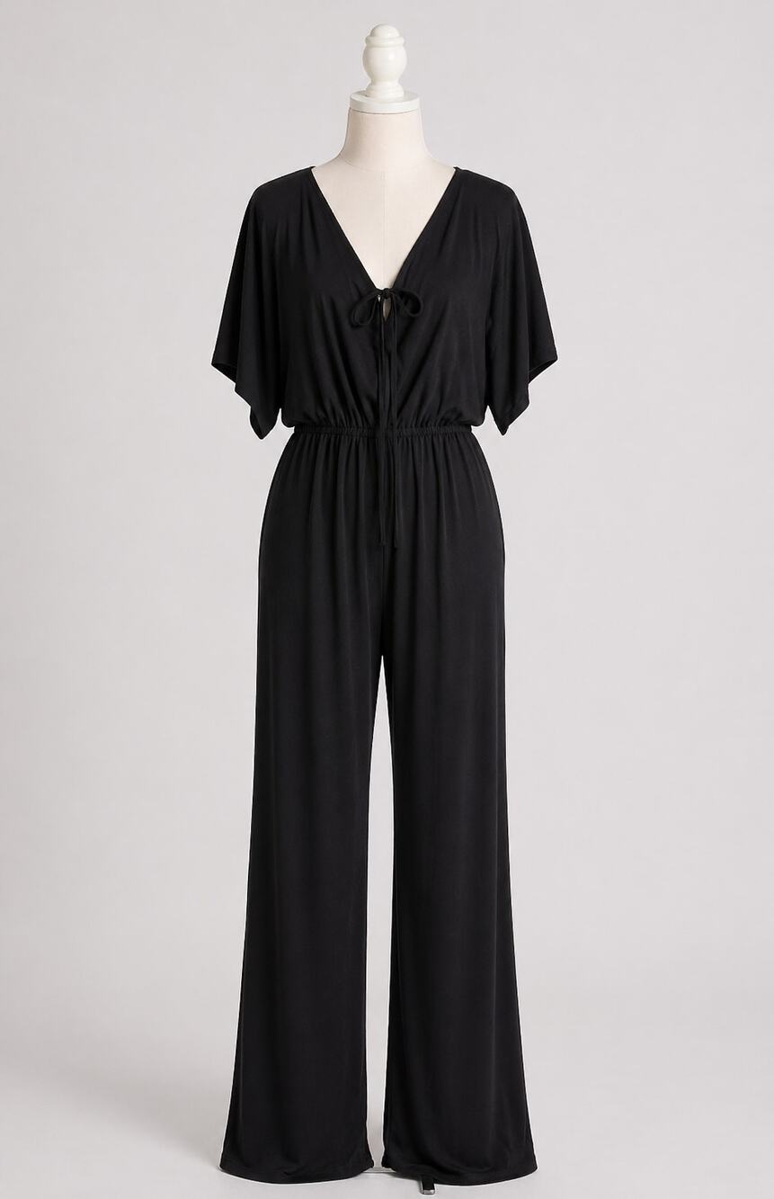 Koh Koh| Black Jumpsuit Pantsuit One Piece